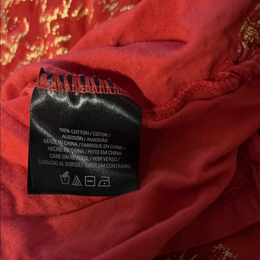 Tahari Red and Gold Short Sleeve Top - Picture 4 of 4